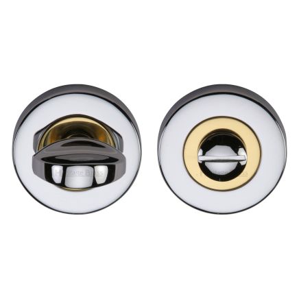 Heritage Brass Thumbturn & Emergency Release Chrome & Brass finish