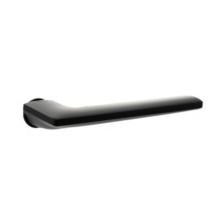 Forme Boston Lever Door Handle on Concealed Round Rose - Matt Black (Pair)
