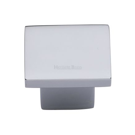 Heritage Brass Cabinet Knob Classic Square Design 40mm Polished Chrome finish