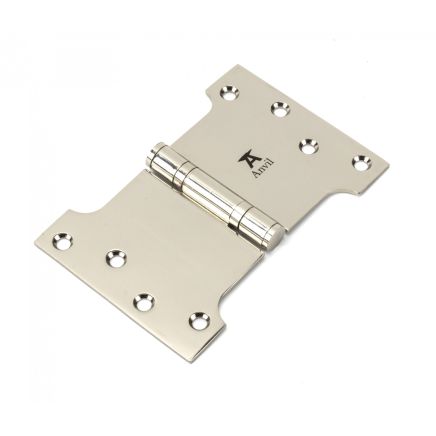 Polished Nickel 4" x 4" x 6" Parliament Hinge (pair) ss