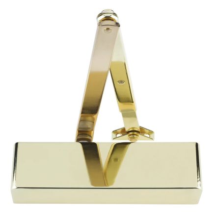 Zoo Hardware Size 2-4 Door Closer - Polished Brass