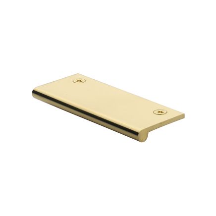 Heritage Brass EP Edge Pull Cabinet Handle 100mm Polished Brass finish