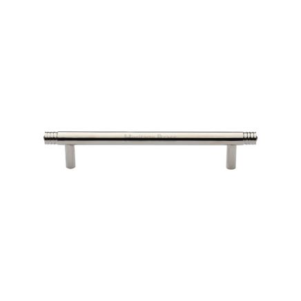 Heritage Brass Cabinet Pull Contour Design 128mm CTC Polished Nickel finish