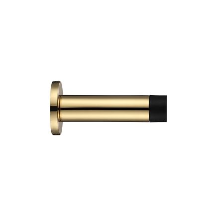 Zoo Hardware Door Stop - Cylinder c/w Rose 70mm - Polished Brass