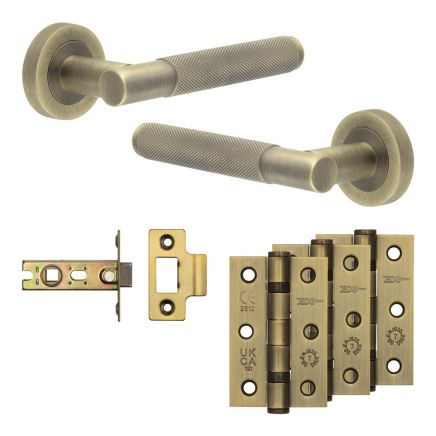 Complete Venice Door Handle Pack - Internal Doors - Antique Brass - By Frelan Hardware - JE-F1B-AB