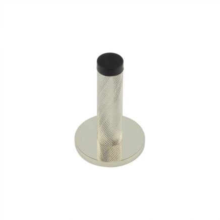Burlington Knurled Wall Mounted Doorstops Knurled Rose Polished Nickel - By Frelan Hardware - BUR-968PN-969PN