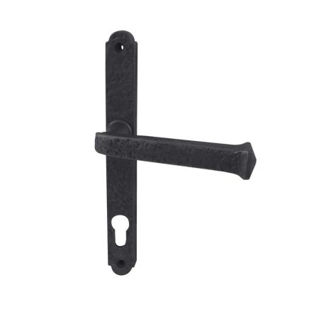Antique Narrow Plate locksets 92mm Centres 240x28mm Black - By Frelan Hardware - JAB700