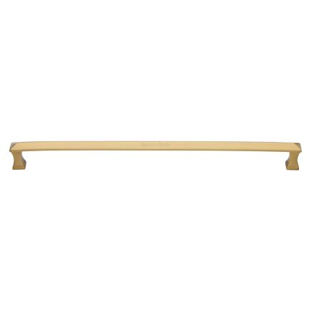 Heritage Brass Door Pull Handle Pyramid Design 478mm Satin Brass Finish
