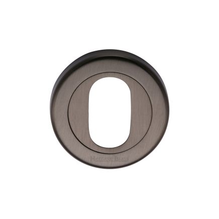 Heritage Brass Oval Profile Cylinder Escutcheon Matt Bronze finish