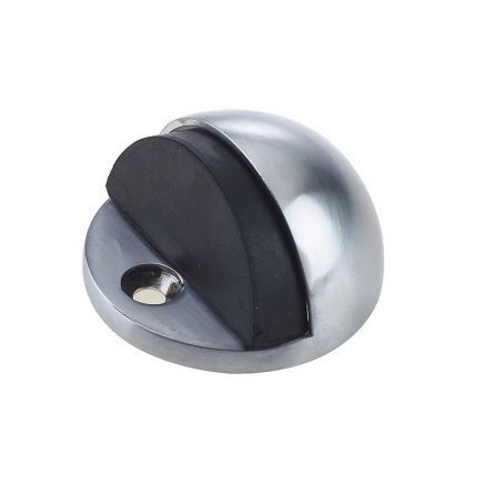 Jedo Oval Floor Mounted Door Stop 46x26mm Satin Chrome - By Frelan Hardware - JV86SC