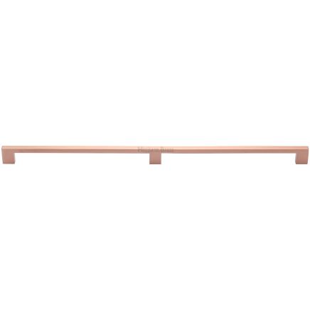 Heritage Brass Cabinet Pull Metro Design 480mm CTC Satin Rose Gold Finish