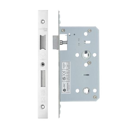 Zoo Hardware 2 Piece - DIN bathroom - 78mm c/c - backset 60mm - Stainless Steel