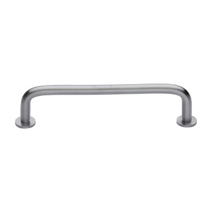 Heritage Brass Cabinet Pull Wire Design with 16mm Rose 160mm CTC Satin Chrome Finish