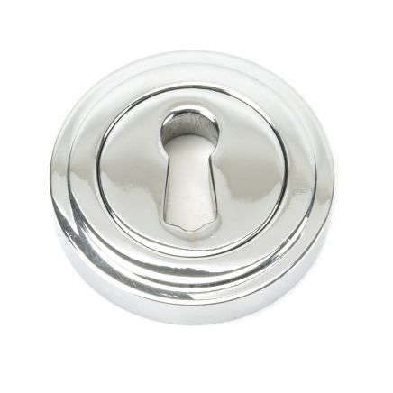 Polished Chrome Round Escutcheon (Art Deco)