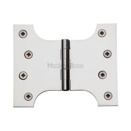 Heritage Brass Parliament Hinge Brass 4" x 3" x 5" Polished Chrome finish