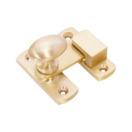 Oval Cupboard Latch Satin Brass