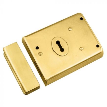 Traditional Rim Deadlock - Polished Brass
