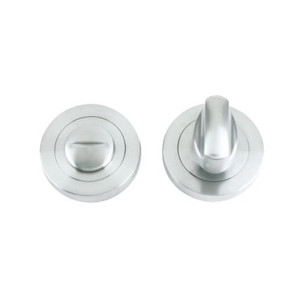 Zoo Hardware Turn & release on round rose - Satin Chrome