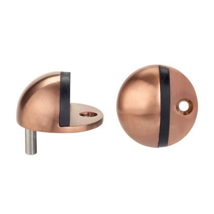 Zoo Hardware Door stop - floor mounted - oval - 45mm - Tuscan Rose Gold