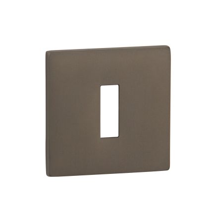 Tupai Rapido 5S Line Key Escutcheons on 5mm Slimline Square Rose - Titanium (Pair)