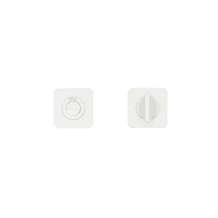 Zoo Hardware Turn & Indicator Release - Square Rose - Powder Coated White