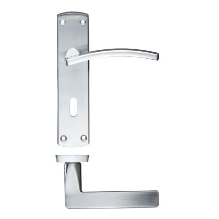 Zoo Hardware Toledo lever on lock backplate - Satin Chrome