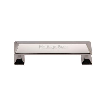 Heritage Brass Cabinet Pull Pyramid Design 96mm CTC Polished Nickel Finish