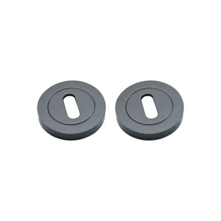 Oval Standard Escutcheon Gunmetal Grey