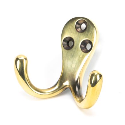 Aged Brass Celtic Double Robe Hook