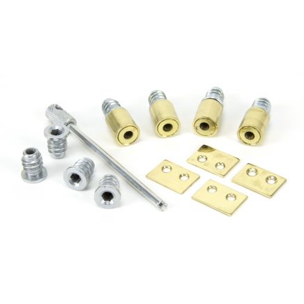 Lacquered Brass Secure Stops (Pack of 4)