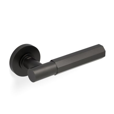 Valli Antonio Citterio Lever on Round Rosette (Esagono) - Dark Bronze PVD