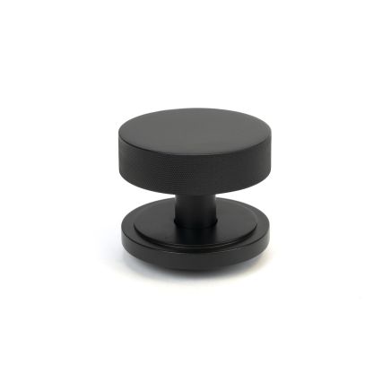 Matt Black Brompton Centre Door Knob (Art Deco)