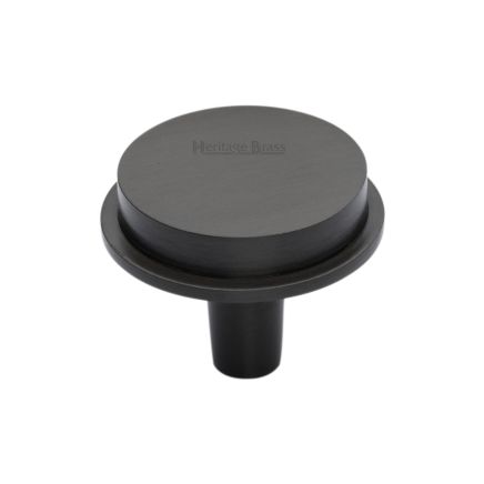 Heritage Brass Flat Round Knob Design 32 mm Matt Bronze finish