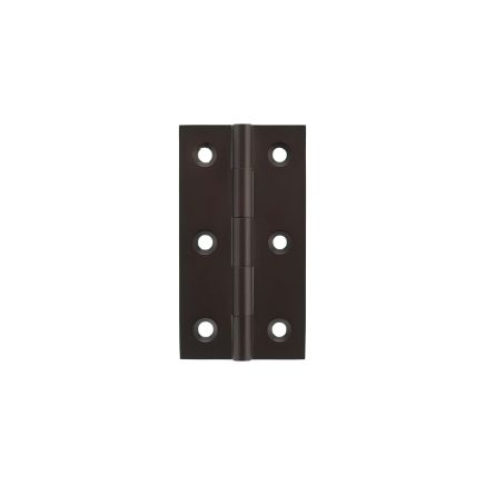 Millhouse Brass Cabinet Butt Hinges 75mm x 41mm x 2mm - Urban Dark Bronze