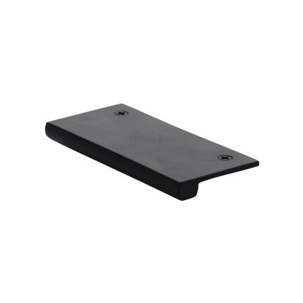 Heritage Brass EPT Edge Pull Cabinet Handle 100mm Matt Black finish