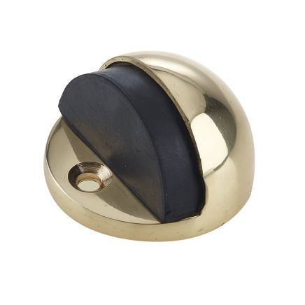Jedo Oval Floor Mounted Door Stop 46x26mm Polished Brass - By Frelan Hardware - JV86PB
