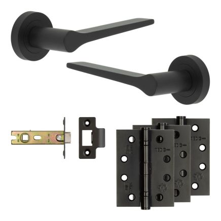 Complete Gio Door Handle Pack - Internal Doors - Black - By Frelan Hardware - JE-E4A-MB