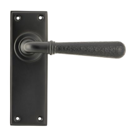 Aged Bronze Hammered Newbury Lever Latch Set