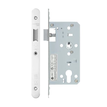 Zoo Hardware 2 Piece - DIN latch - backset 55mm - radius - Stainless Steel