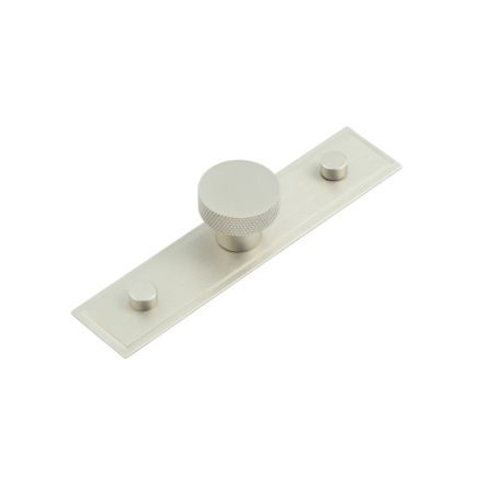 Wenlock Cupboard Knobs 30mm Stepped Backplate Satin Nickel - By Frelan Hardware - HOX-130SN-6090SN