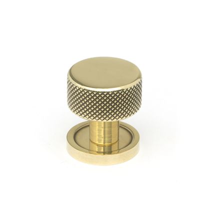 Aged Brass Brompton Cabinet Knob - 25mm (Plain)