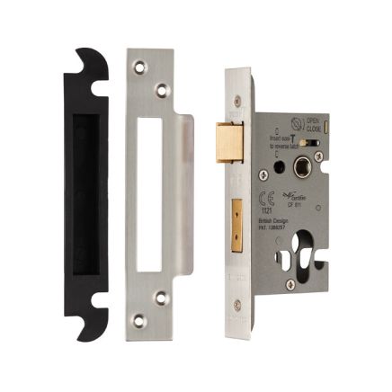 Euro Profile Sashlock 64mm - Satin Stainless Steel