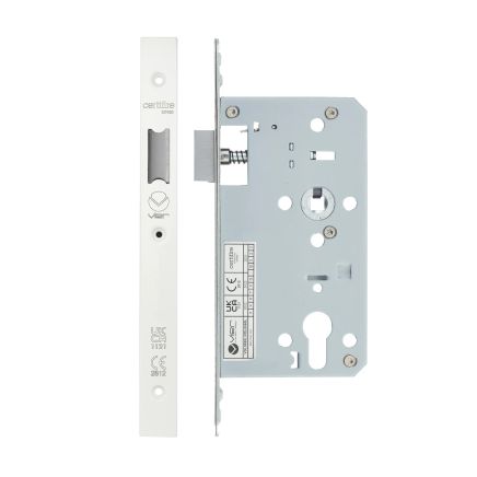 Zoo Hardware 2 Piece - DIN latch - backset 60mm - White