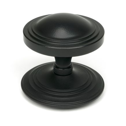 Matt Black Art Deco Centre Door Knob