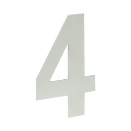 150mm Numerals SSS Finish 150mm Satin Stainless Steel No. 4 - By Frelan Hardware - JNSS-4