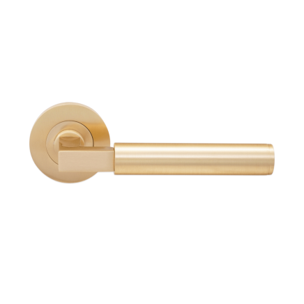 Opal Knurlmond Lever on Rose Satin Brass