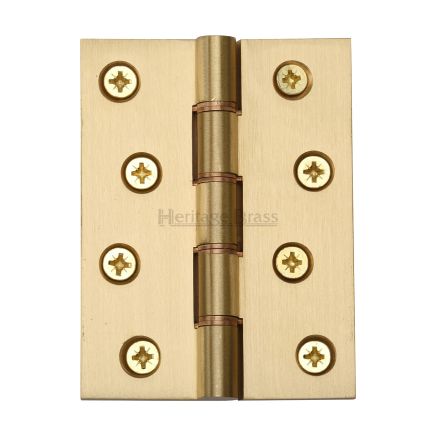 Heritage Brass Hinge Brass with Phosphor Washers 4" x 3" Satin Brass finish