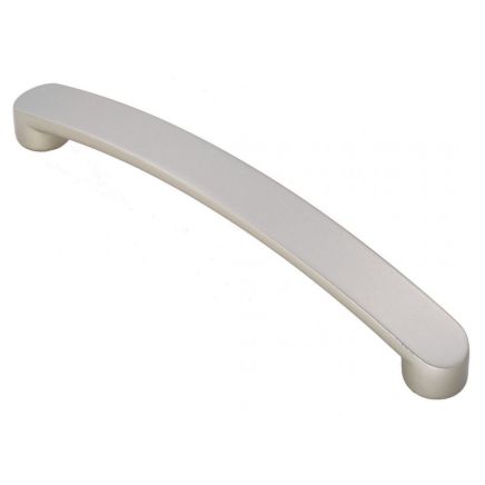 Radius End Flat Bow Handle 160mm - Satin Nickel