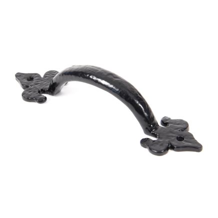 Black Cast 6" Fleur De Lys Pull Handle