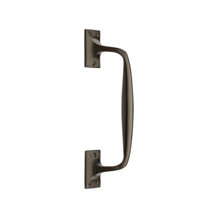 Heritage Brass Door Pull Handle Cranked Design 10" Matt Bronze Finish